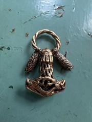 The Hammer of Thor Bronze viking Pendant Norway Norwegian Estate 2190