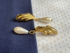 Vtg Clip-On Earring Lot Costume Jewelry Trifari Napier Avon Cloisonne Enamel
