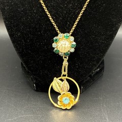 Vintage 12k Gold Filled Watch Chain FOB, ChatelaineSlide,Swivel Dog Clip, ~READ~