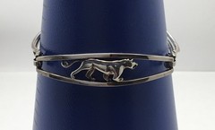 Vtg Michael Anthony Sterling Silver Panther Bracelet signed 7”-6-1/2” / 10.45g