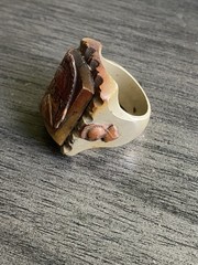 Vintage 1940s Mexican Biker Ring Roman Centurion Trojan Soldier 9.75 Two-Tone