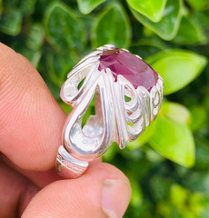 Natural Ruby Cushion Cut Ruby Ring Original Ruby Stone Ruby Wedding Gift Ring