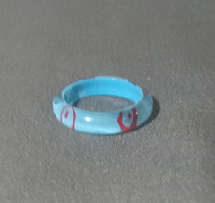 Vintage Hand Painted Lucite Resin Acrylic Ring – Size 7 – One of A Kind