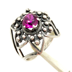 Vintage Elegant Soviet RING Silver⭐875 stamp Star USSR-size: 6.25US (17mm)| UA#4