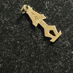 VTG 10K Gold Greek Letters ATO Pendant Charm 0.24g