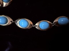 Vintage GIVENCHY Turquoise Station Opera Length Necklace Gorgeous