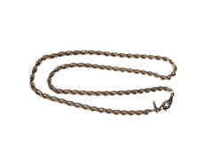 Vintage Revlon Rope Twisted Chain Necklace 18″ Silver Tone Costume 4mm Wide GUC