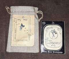 VINTAGE pin new silvertone pewter look angel fairy 1990s signed