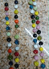 AntiqueVintage Glass Beaded Necklace, 60″ Long, Nice!