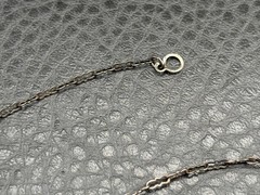 Vintage Art Deco Sterling Silver Open Back Crystal Choker Necklace Dangle 16”