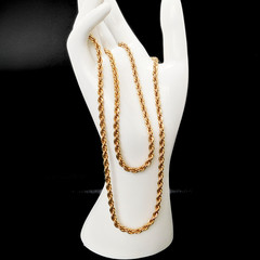 Vintage Van Dell 1/20 14k Yellow Gold Filled Twist Rope Neck Chain, 24″, 24.8 gm
