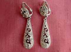 SCREW BACK/CLIP ON MID CENTURY EARRING PAIRS, NO FLAWS; PEARL,STEARLING + MORE