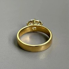 2Ct Oval Cut Lab Created Diamond Solitaire Wedding Ring 14K Yellow Gold Plated