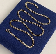 Elegant 2.6mm Gold Filled Necklace 16” Cuban Curb Link GF VTG EDWARDIAN 5.5g