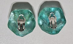 Runway Gerda Lynngaard Monies Seafoam Green Lucite Necklace Bracelet Earring Set