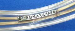 VINTAGE BCBG MAXAZRIA ASYMMETRICAL BANGLE BRACELET CLEAR GOLD TONE BANDS INSIDE
