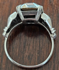 Vintage Uncas Mfg Co Sterling Silver CZ Ring