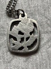 25” Sweden Pewter Pendant Infinity Chain No Clasp