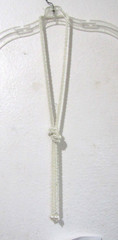 Faux Pearl Woven Flapper Necklace or Belt 10mm*62 inch