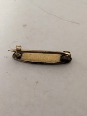 Lot Of (4) Bar Brooch Pins (2) Enamel (1) Gold Tone (1) Marked Gold Top As Is
