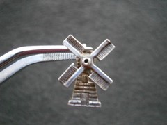 Nuvo Windmill Vintage Sterling Silver Bracelet Charm Pendant 2.0g Sails Rotate