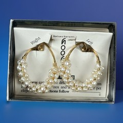 Vintage Barbara Barnett HOOKER Fresh Water Pearls Gold Filled Earrings Cuff