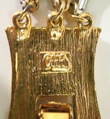 Signed CELEBRITY Necklace Gold Silver Tone Multistrand Office Siren Statement