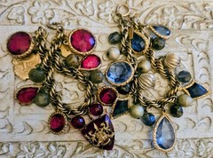Vintage Accessocraft NYC Pair Of Statement Charm Bracelets