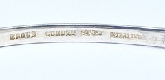 Vintage Brown County KY 925 Sterling Silver Seashell Shell Hook Bangle Bracelet