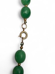 1950s–1960s Mid-Century Modern “Green Goddess” Marbled Lucite Necklace