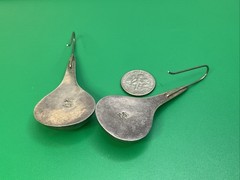 Vtg N D Sterling Silver Teardrop Long Dangle Drop Earrings 2.5 X 1 INCH LARGE