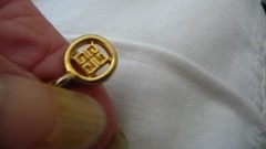 A#1110X vtg Costume BRACELET GOLD TONE CHARM BRACELET ( no charms ) 6 1/2″ L GG