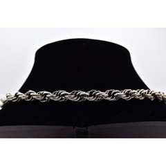 Edlee Vintage Chain Lion Door Knocker Necklace Heavy Chain Silver Signed BinBL