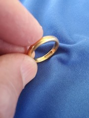 Original 22 KARAT SOLID GOLD Deco Wedding Band Size 7 Anniversary Ring 6.31 Gram