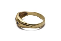 LOVELY ANTIQUE ENGLISH 18K GOLD SAPPHIRE & DIAMOND RING c1910