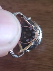 .80 Ct. Super RARE 1800s 14K GOLD EMERALD & ROUGH CUT DIAMOND RING SZ-8 #217