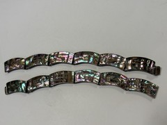 Vintage Taxco Sterling Silver Abalone Necklace Inlaid MCM Choker *Needs Repair*