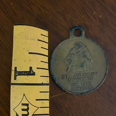 Unbranded St Christopher St Anthony Medal Unisex OS Vintage Brass Tone Pendant