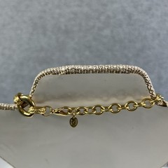 Vintage Erwin Pearl Modernist Deco Gold Tone Heavy Link Necklace 18″ Long READ