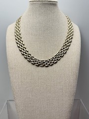 panther link necklace 16.5-20 Inches Long. 5/8 Of An Inch Wide. E4