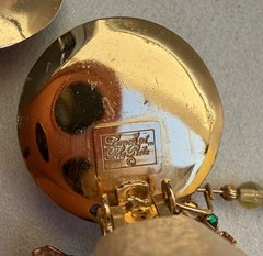 Lunch At The Ritz HAPPY THANKSGIVING Clip On Earrings Rare Find!
