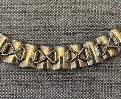 Vintage Mexican Sterling Silver Choker Necklace 16 1/2 Inches