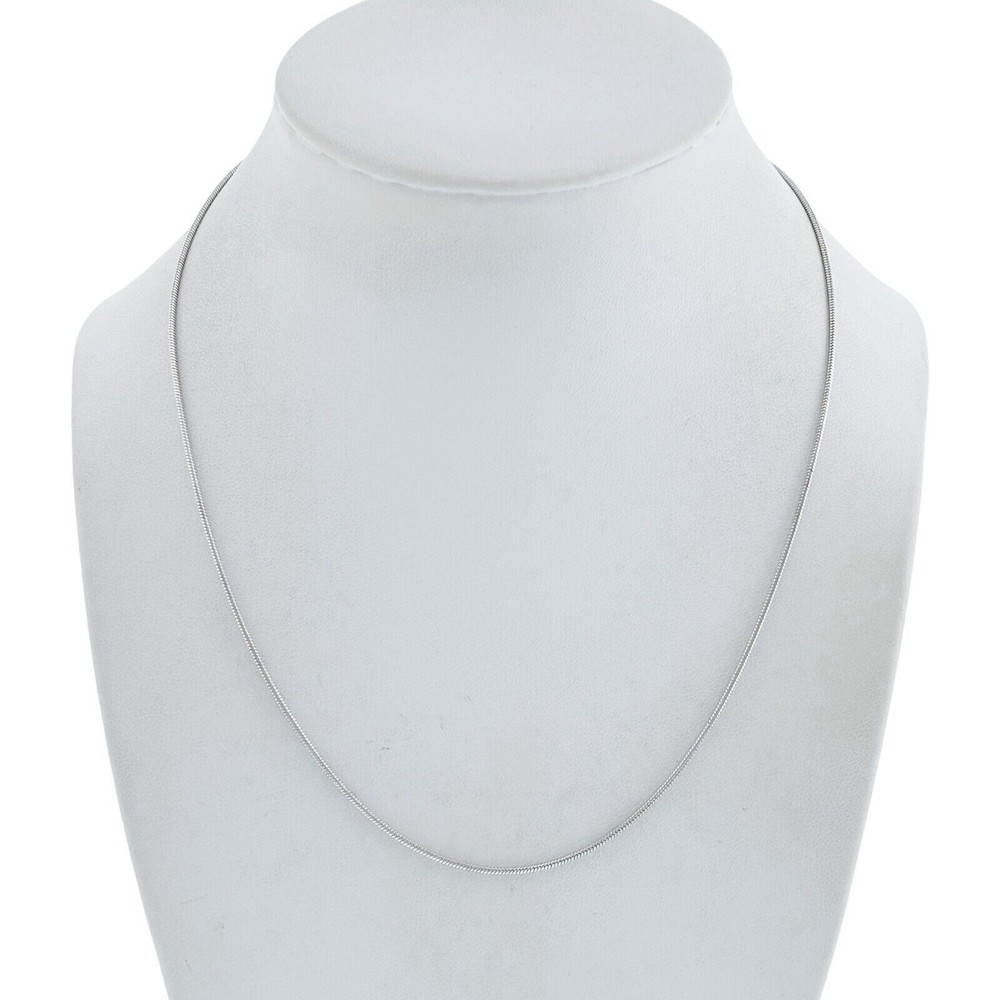 Vintage Italian Sterling Silver 925 1.2mm Snake Chain Necklace 17.75″