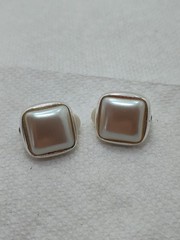 Vintage Carol Lee Faux Pearl Clip On Earrings