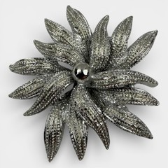 Gerry’s Silver Tone Leaf & Flower Brooch Pin Set Vintage Signed