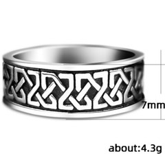 Elegant Ring For Valentine Gift Celtic Knot Authentic Vintage Band Silver Plated