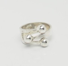 Anna Greta Eker Norway Scandinavian modern sterling silver adjustable ring sz 6