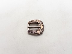 Vintage HANDMADE $800 Sterling Silver 14k Yellow Gold Ladies BELT BUCKLE 12mm