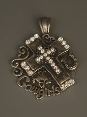 Western Cross Pendant / Necklace / Choker w/adjustable length Branded by You&I