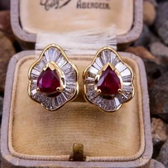 Elegant White Zircon Vintage Gemstone Earrings for Women – Gorgeous & Shiny